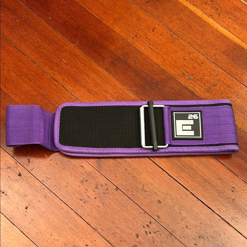 Purple and Black Weightlifting Belt